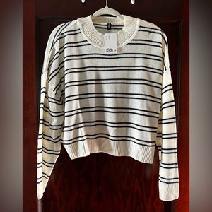 H&M cropped striped sweater